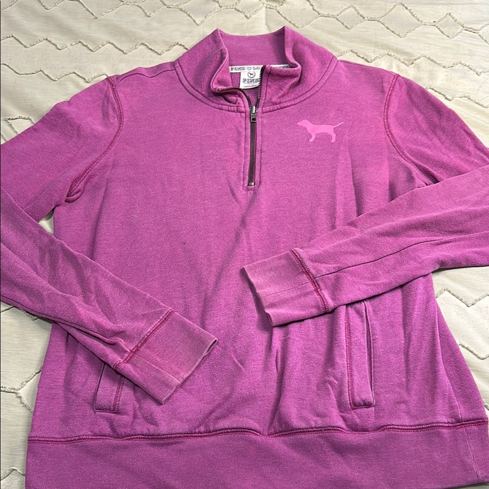 Victoria's Secret Pink Long Sleeve Polo Sweatshirt